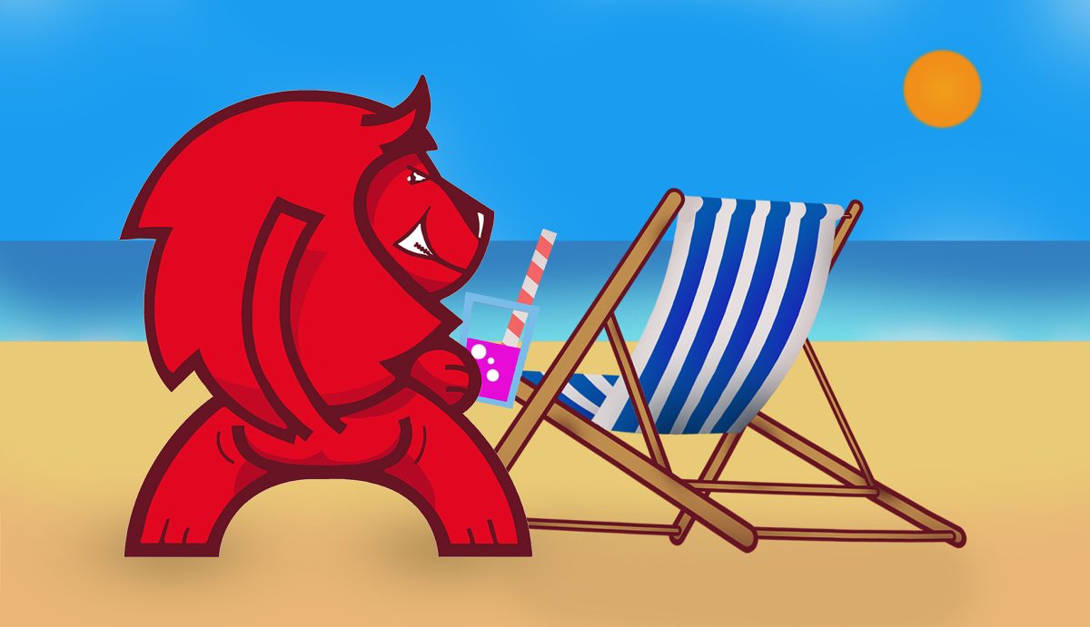 Deck chair. wood chair vector